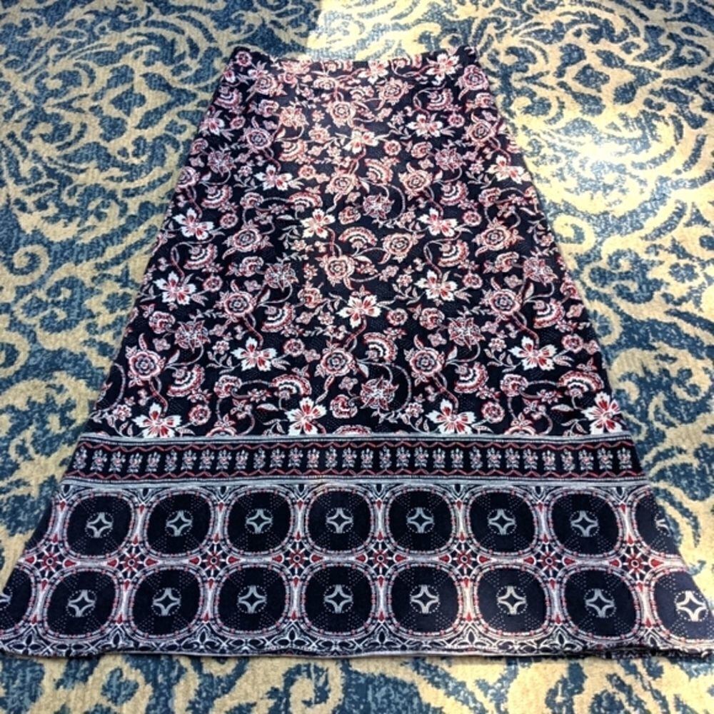 Talbots maxi skirt, size small red white and blue